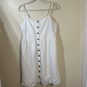 Universal Thread White Button-Down Dress